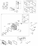 Cylinder Head Rocker Cover Oil Pump Oil Filter Diagram and Parts List for 28Q777-0026-01  Briggs and Stratton Engine